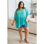 Chic Kelly green coverup top with sheer slub knit. Wear it as a or — extremely oversized fit dolman sleeves for breezy