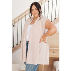 Layer your look with our Surely a Win Sleeveless Cardigan. Crafted from gorgeous beige lightweight sweater knit shawl