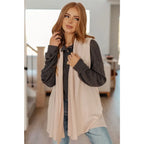 Layer your look with our Surely a Win Sleeveless Cardigan. Crafted from gorgeous beige lightweight sweater knit shawl