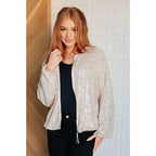Shimmer in the Sweet Roo Sparkle Sequin Jacket with our plus size friendly glam. Full zip balloon sleeves fully lined