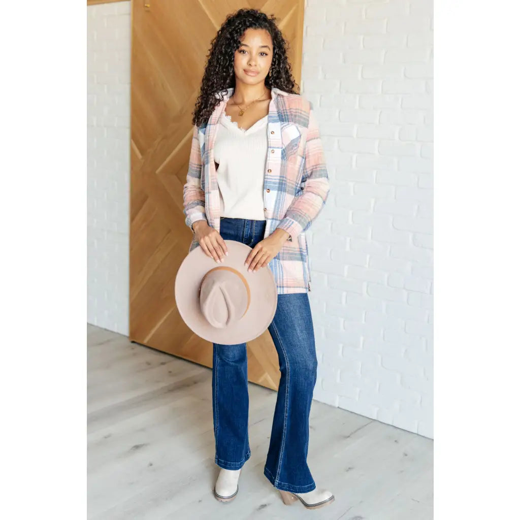 Our Sweet Side Seams Flare Judy Blue Jean are high rise non-distressed jeans feature a dark wash and unique offset side