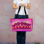Dachshund weekender tote with Sweet Roo Bou™ art. Perfect travel gift for dachshund lovers dog moms or stylish weekend