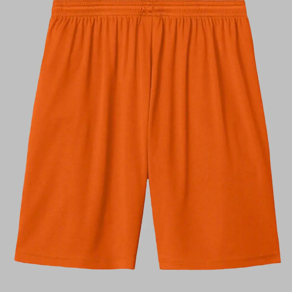 Moisture wicking men’s athletic shorts with UPF 30 + snag resistance and bold Tackling Kidney Cancer artwork. Fight