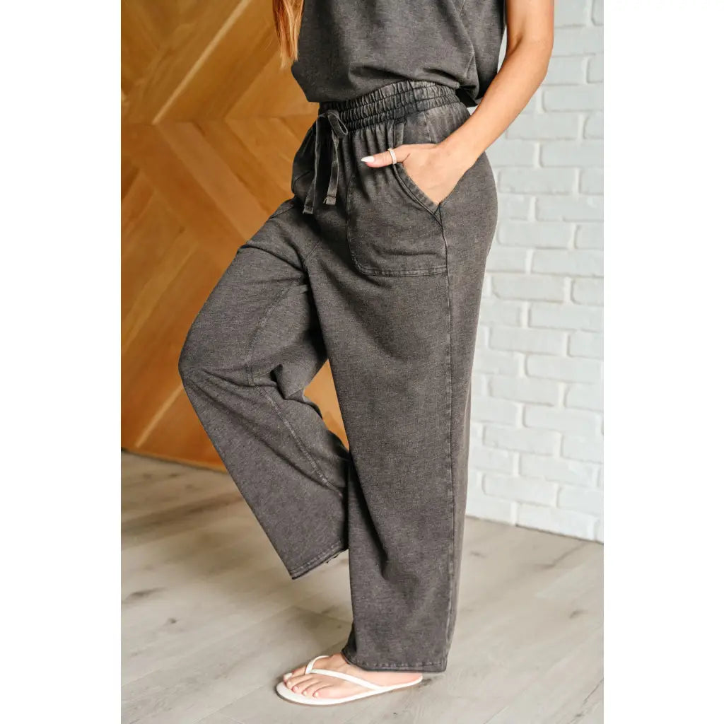 Relax in style with our Taking It Easy Lounge Set. Made of soft and comfortable charcoal grey knit fabric this tank