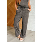 Relax in style with our Taking It Easy Lounge Set. Made of soft and comfortable charcoal grey knit fabric this tank