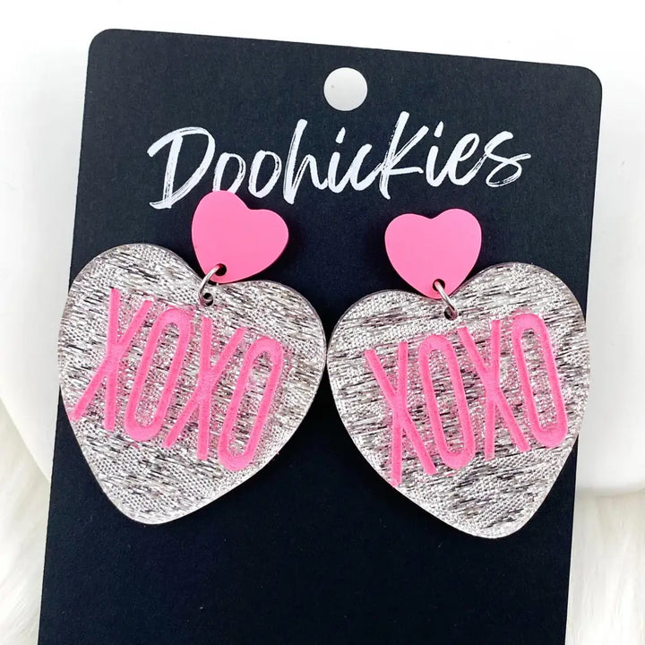 Talk to Me Valentine Heart Dangle Earrings