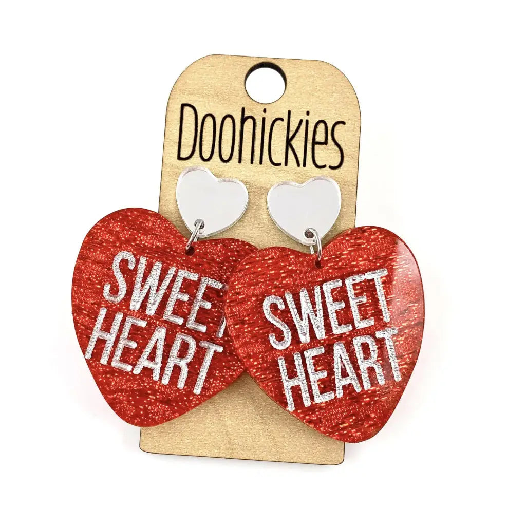 Talk to Me Valentine Heart Dangle Earrings