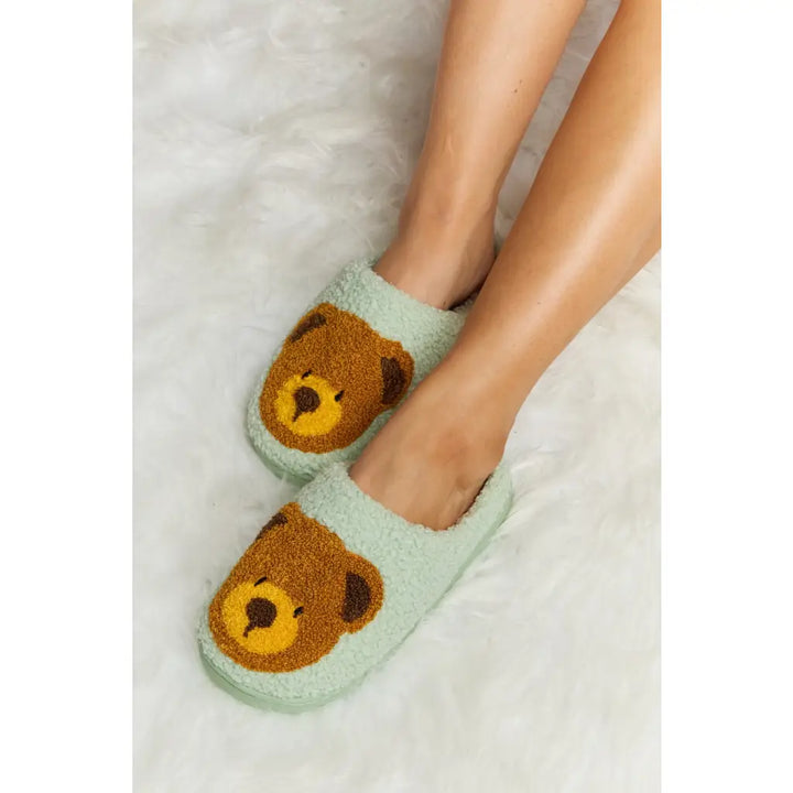 Teddy Bear Plush Slippers - slippers