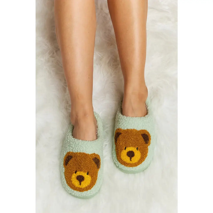 Teddy Bear Plush Slippers