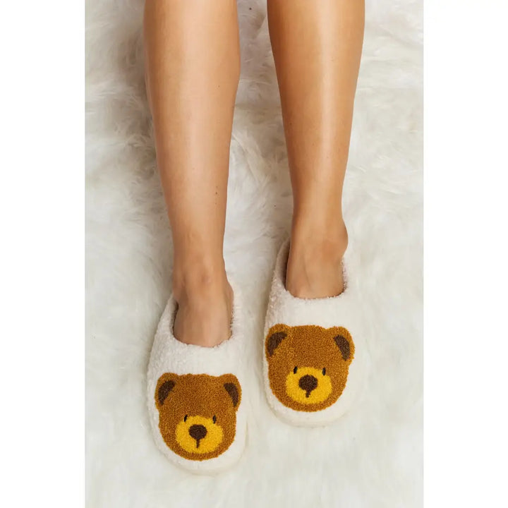 Teddy Bear Plush Slippers - slippers