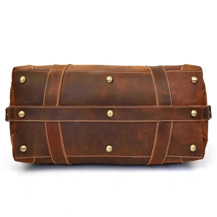 The Eira Vintage Leather Weekender Duffle Bag