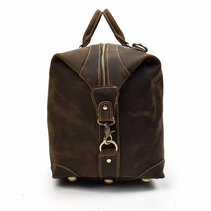 The Eira Vintage Leather Weekender Duffle Bag