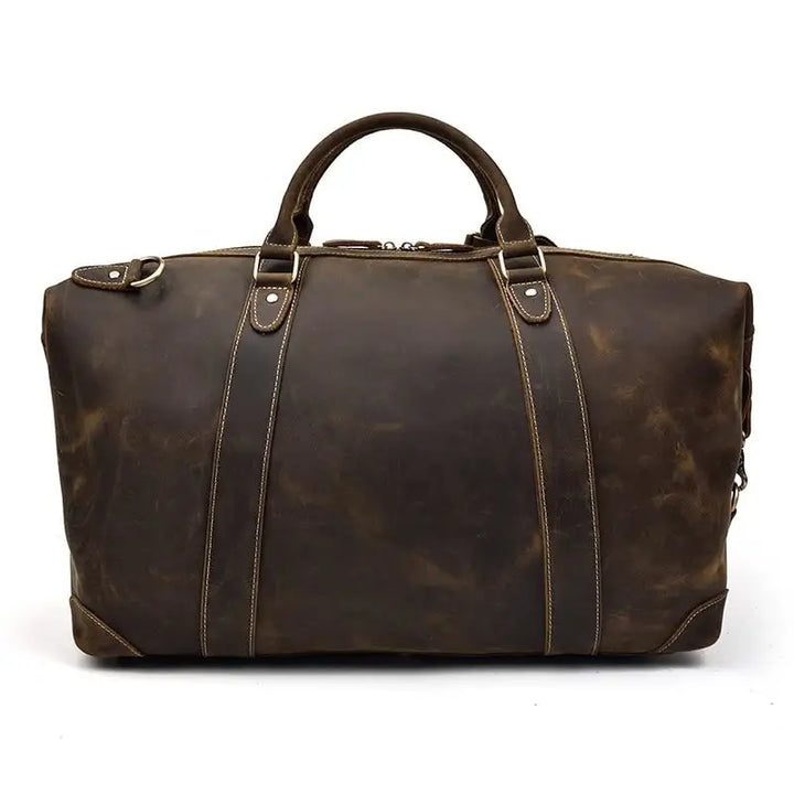 The Eira Vintage Leather Weekender Duffle Bag