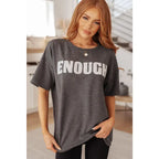 Say it loud in the Empower Tee! This sherpa “ENOUGH” graphic tee fits plus sizes perfectly and delivers cozy comfort