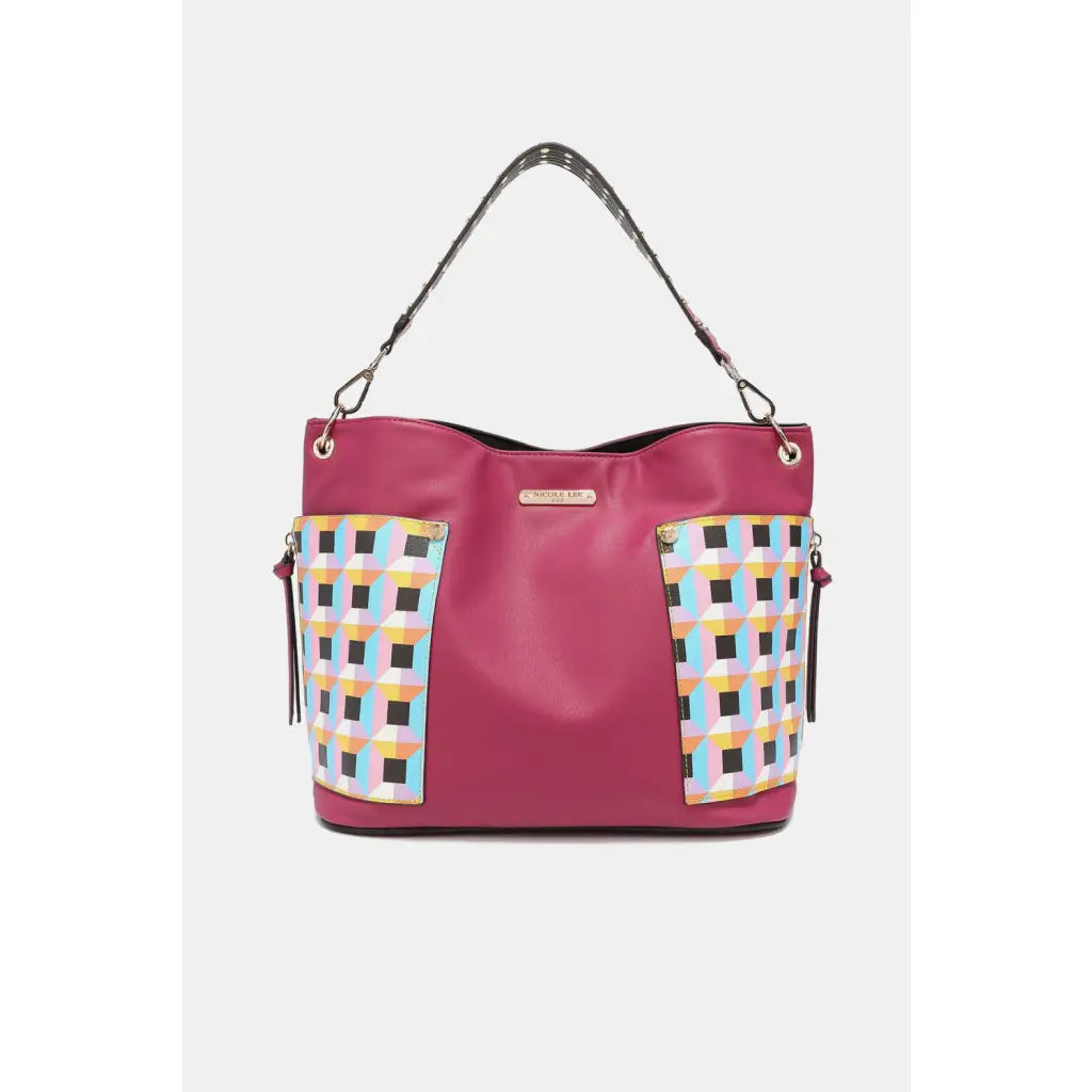 This fantastically fun handbag three piece set includes a Large Shoulder Bag Solid Crossbody and charming Heart Coin