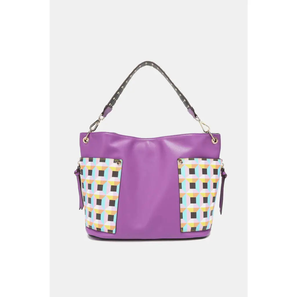 This fantastically fun handbag three piece set includes a Large Shoulder Bag Solid Crossbody and charming Heart Coin