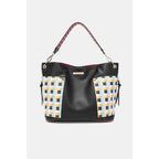 This fantastically fun handbag three piece set includes a Large Shoulder Bag Solid Crossbody and charming Heart Coin