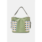 This fantastically fun handbag three piece set includes a Large Shoulder Bag Solid Crossbody and charming Heart Coin