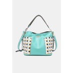 This fantastically fun handbag three piece set includes a Large Shoulder Bag Solid Crossbody and charming Heart Coin