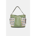 This fantastically fun handbag three piece set includes a Large Shoulder Bag Solid Crossbody and charming Heart Coin