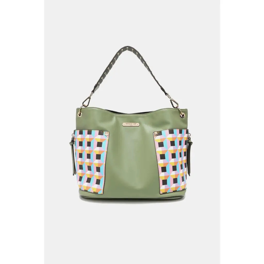 This fantastically fun handbag three piece set includes a Large Shoulder Bag Solid Crossbody and charming Heart Coin