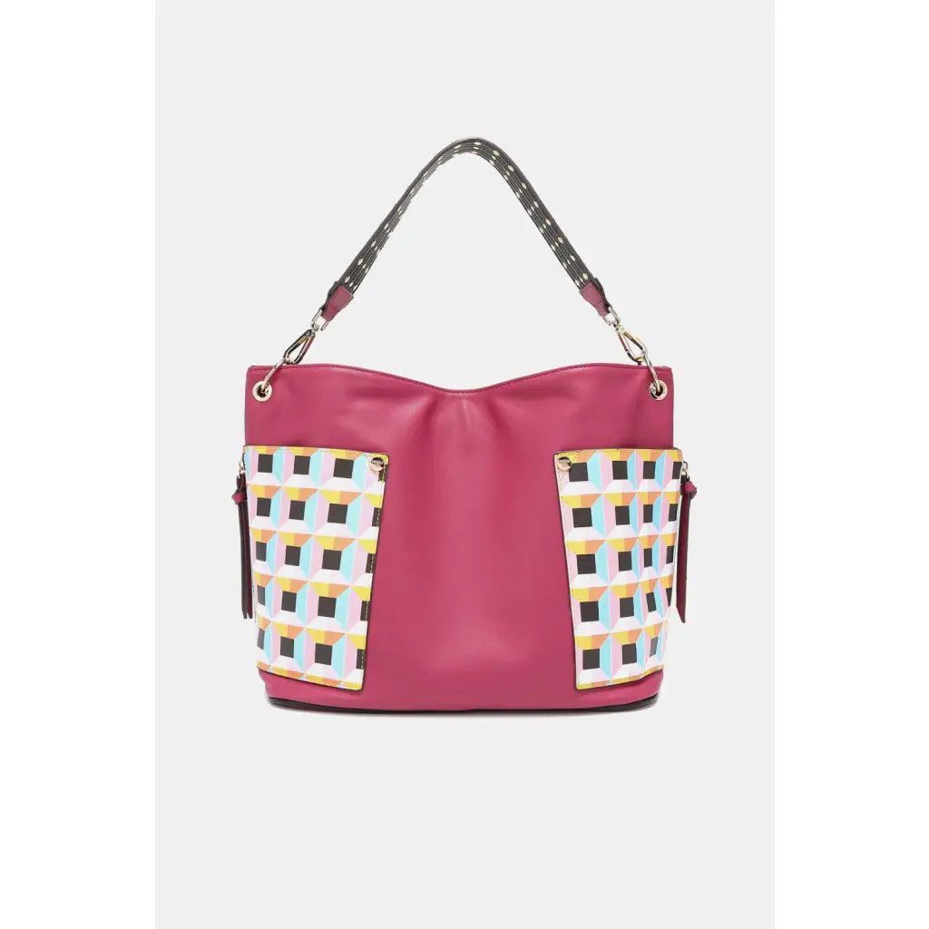 This fantastically fun handbag three piece set includes a Large Shoulder Bag Solid Crossbody and charming Heart Coin