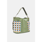 This fantastically fun handbag three piece set includes a Large Shoulder Bag Solid Crossbody and charming Heart Coin