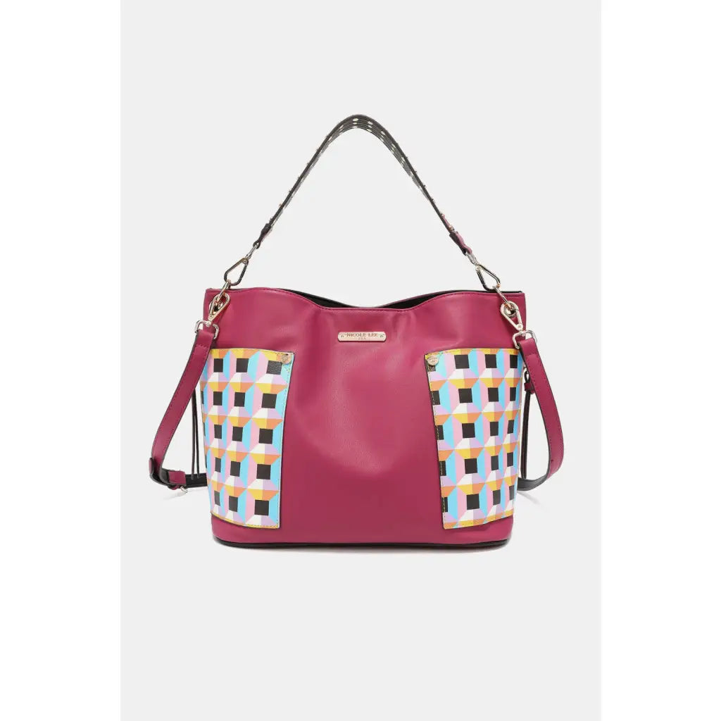 This fantastically fun handbag three piece set includes a Large Shoulder Bag Solid Crossbody and charming Heart Coin