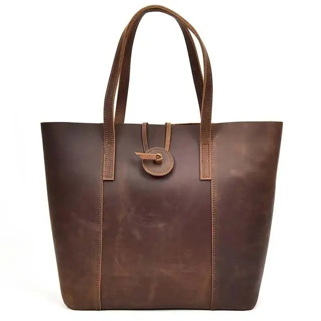 The Taavi Handcrafted Leather Tote Bag - Handbag