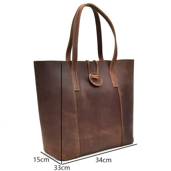 The Taavi Handcrafted Leather Tote Bag - Handbag