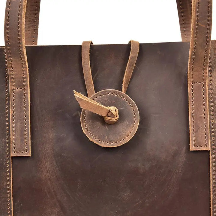 The Taavi Handcrafted Leather Tote Bag - Handbag