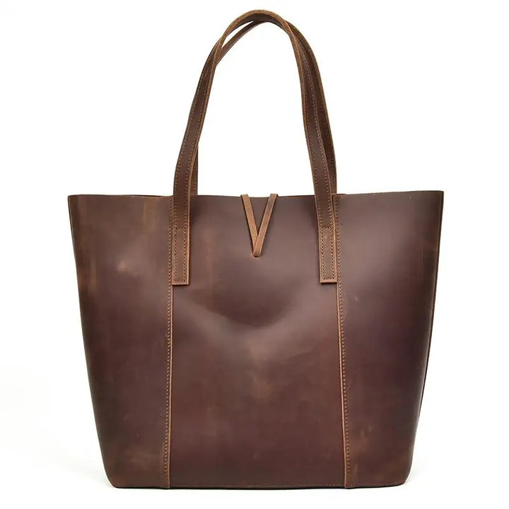 The Taavi Handcrafted Leather Tote Bag - Handbag