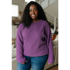 Our Thought It Over Sweater is a perfect way to add texture your look. The textured pattern knit fabric offers relaxed
