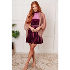 Look and feel your best this season with our Tied In A Bow Purple Velvet Mini Dress! This luxurious sleeveless dress