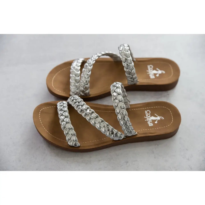 Twist N Shout Sandals in Silver - Corkys