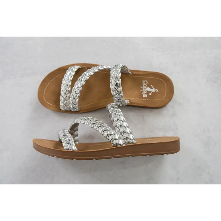 Twist N Shout Sandals in Silver - Corkys