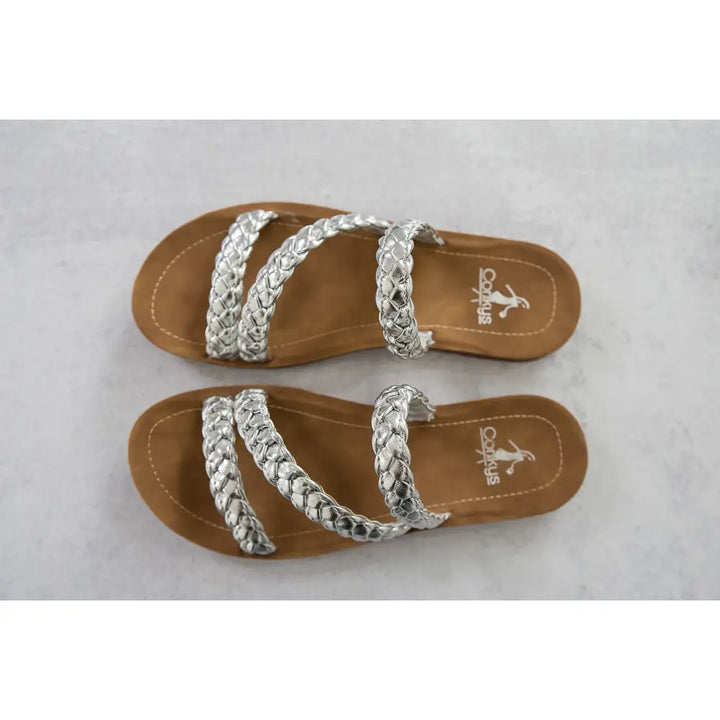 Twist N Shout Sandals in Silver - Corkys