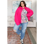 Our Warm Regards Hot Pink Puffer Jacket is crafted from a quilted fabric and features zip snap front closure two