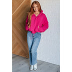 Our Warm Regards Hot Pink Puffer Jacket is crafted from a quilted fabric and features zip snap front closure two
