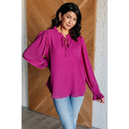 Yes Indeed Ruffle V-Neck Blouse