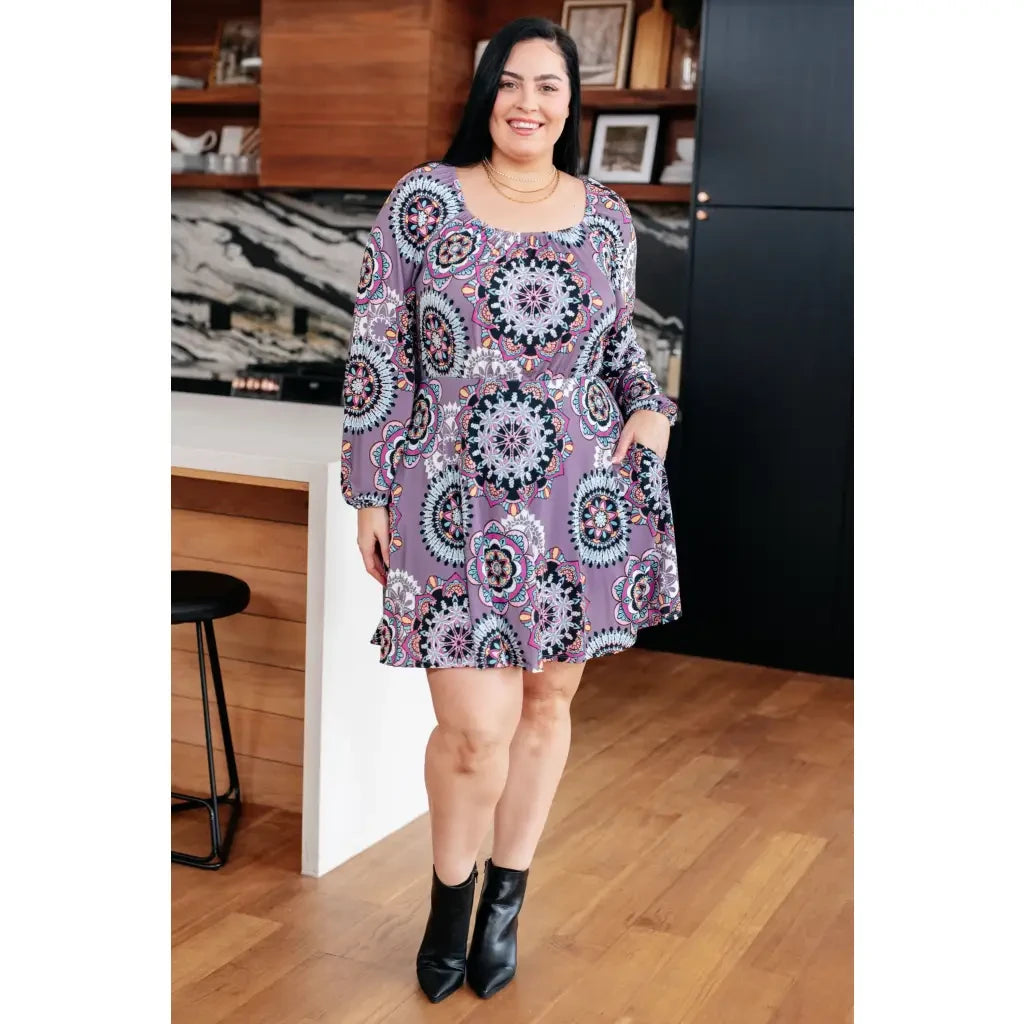 Get ready to turn heads in our Your Best Idea Skort Dress! This playful dusty lilac dress features a wrinkle free