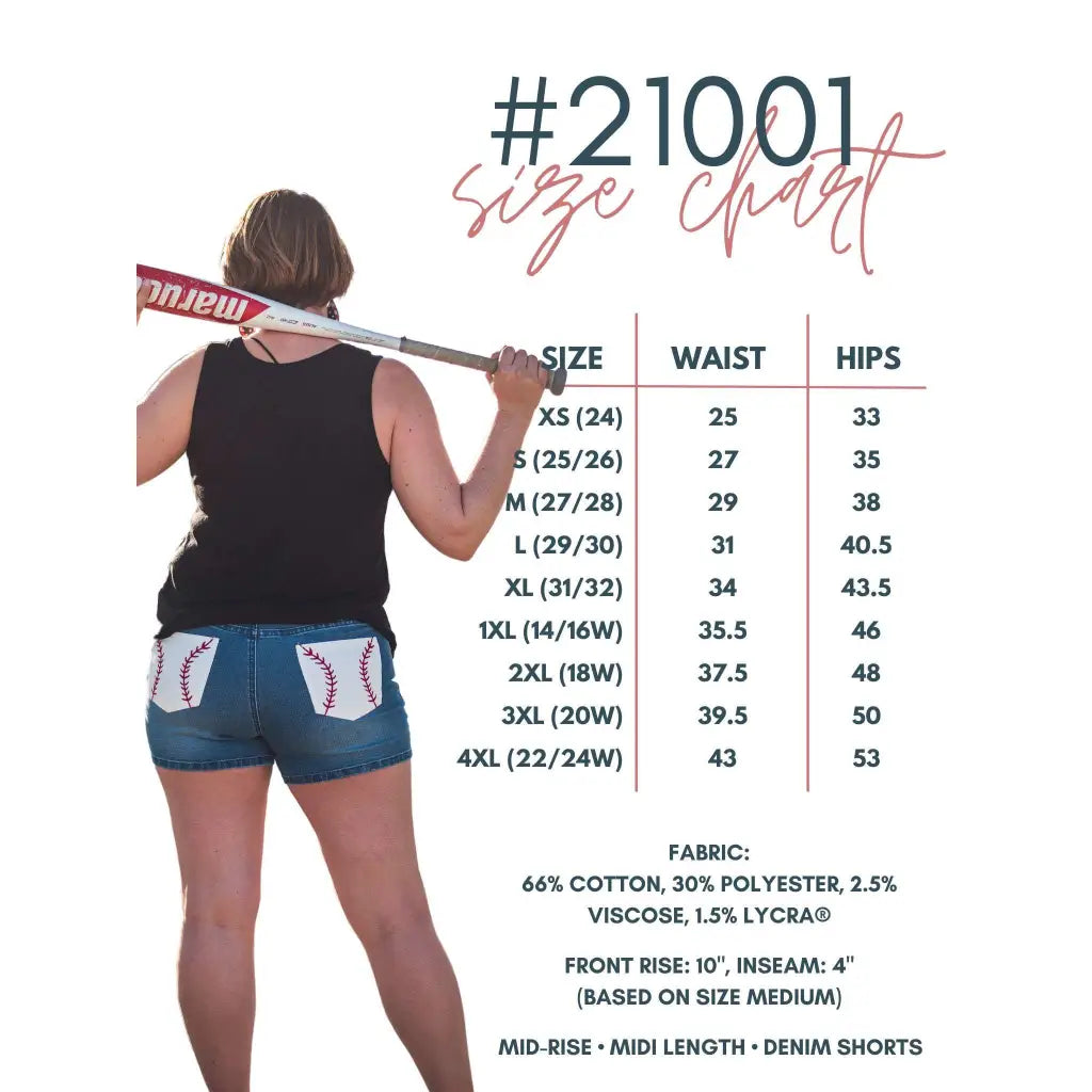These baseball pocket jean shorts are the PERFECT mid-rise midi-length for mom of a little leaguer and to wear big