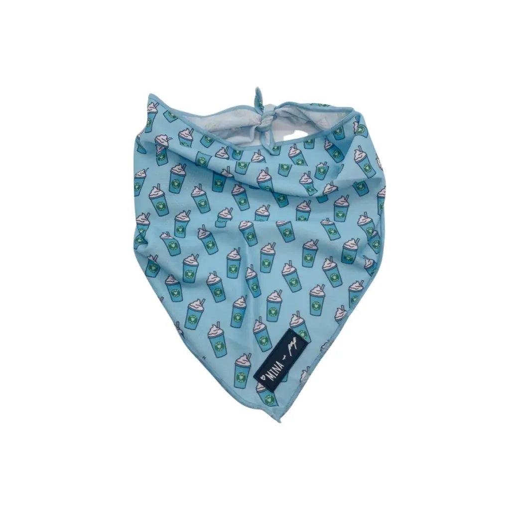When the weather gets hot keep your pup cool in our fun Blue Pupshake Cooling Bandana Soak cold water squeeze