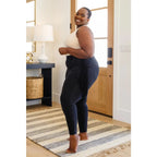 Rock the look in our Hilary Side Fringe Black Skinny Jeggings by Judy Blue! These stretchy denim jeggings feature a mid