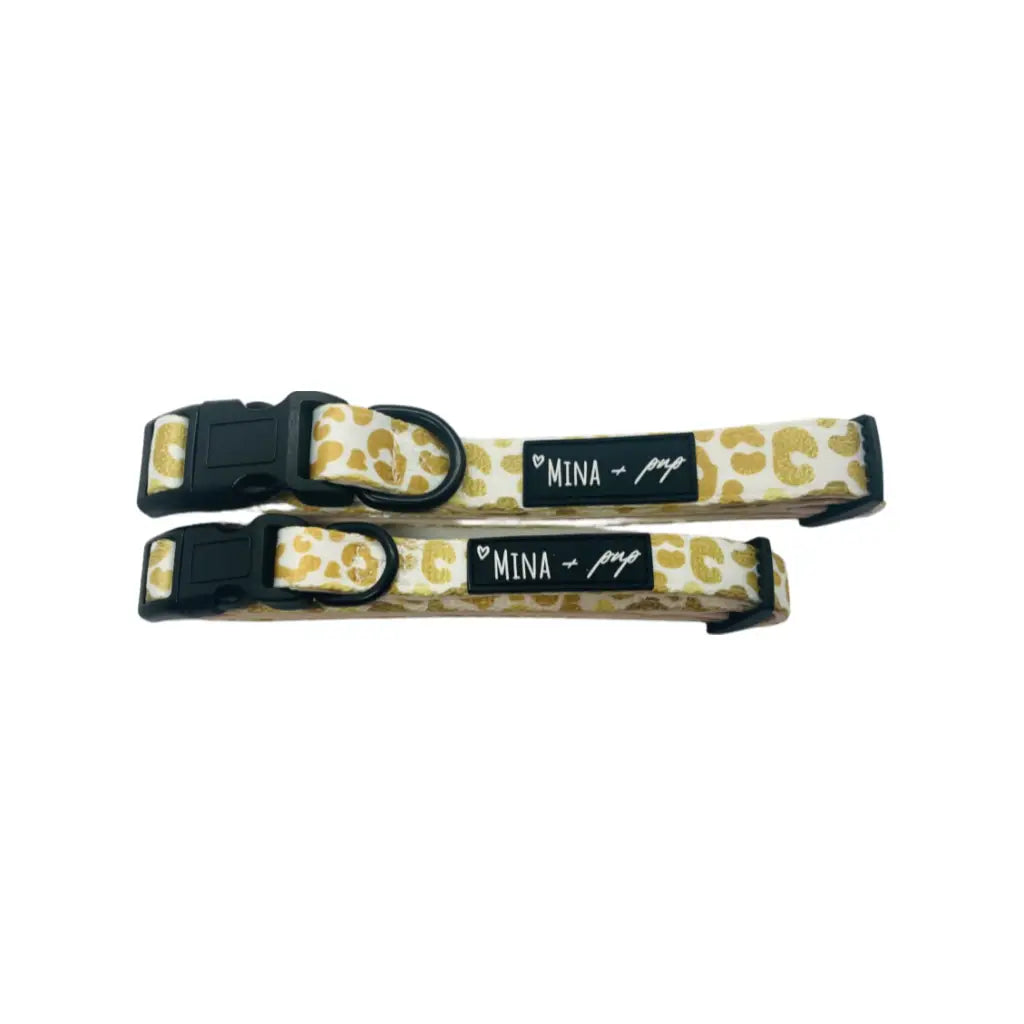 This super cute golden cheetah print adjustable collar is all about both comfort and style! When it just too hot