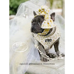 Adorn your pet with glamour galore in this stunning golden and white ombre cheetah print adjustable harness. Due